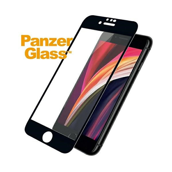 PanzerGlass E2E Super+ tempered glass for iPhone 6 / 6s / 7 / 8 / SE 2020 / SE 2022 - with black frame