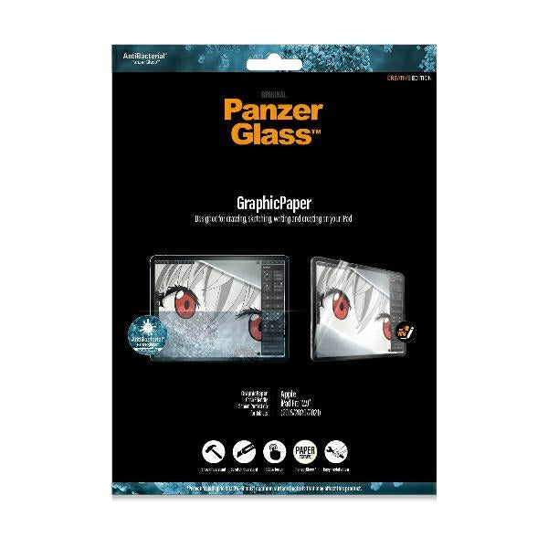 Antibacterial PanzerGlass GraphicPaper foil with a glare filter for iPad Pro 12.9" 2018 / 2020 / 2021