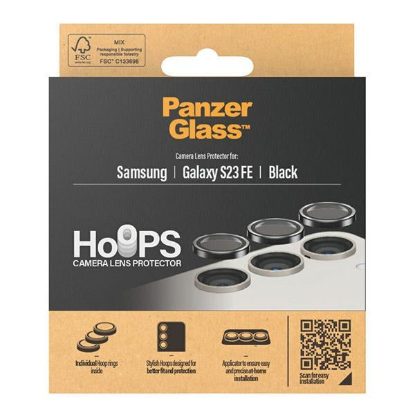 PanzerGlass Hoops Camera protection for Samsung Galaxy S23 FE - with black frame