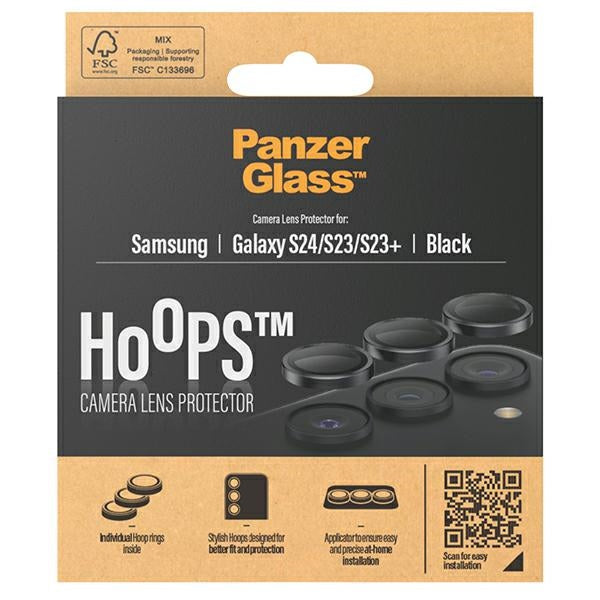 PanzerGlass Hoops Camera Protection for Samsung Galaxy S24 / S23 / S23+ - with black frame