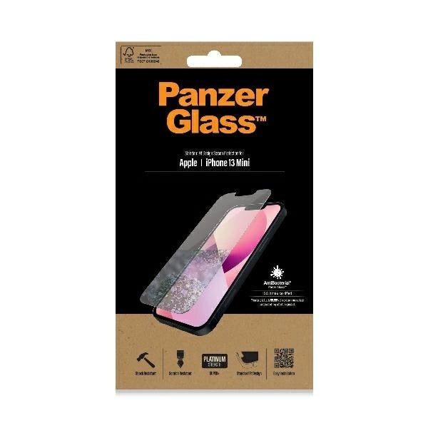 PanzerGlass Standard Super+ antibacterial tempered glass for iPhone 13 mini