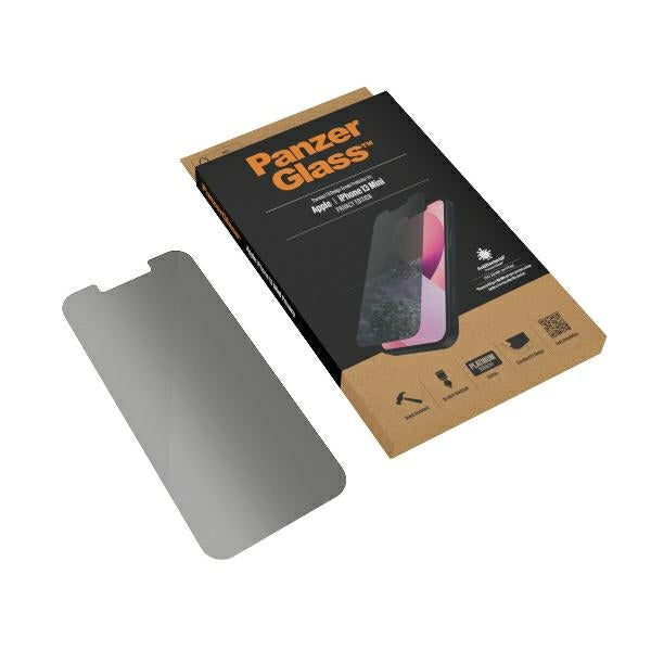 PanzerGlass Standard Super+ antibacterial privatizing tempered glass for iPhone 13 mini