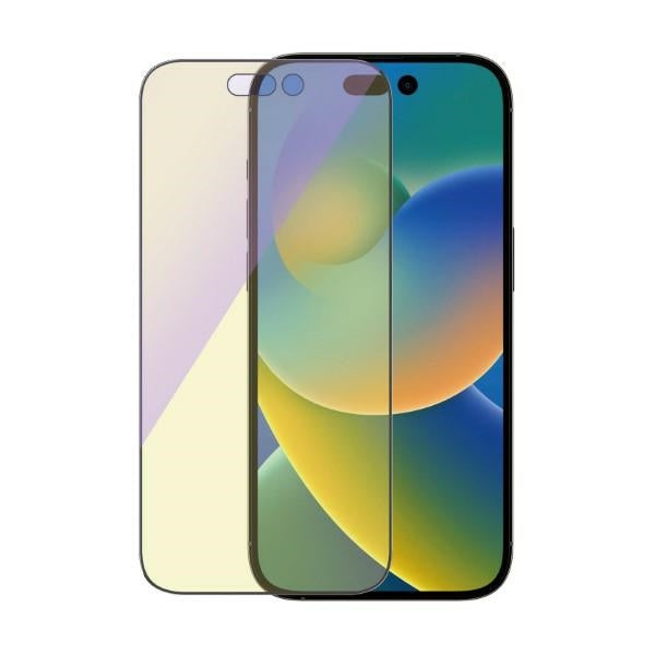 PanzerGlass Ultra-Wide Fit Antibacterial Tempered Glass with Blue Light Filter and Positioner for iPhone 14 Pro