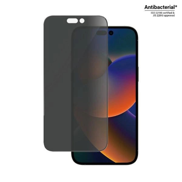 PanzerGlass Ultra-Wide Fit Antibacterial Privacy Tempered Glass for iPhone 14 Pro Max
