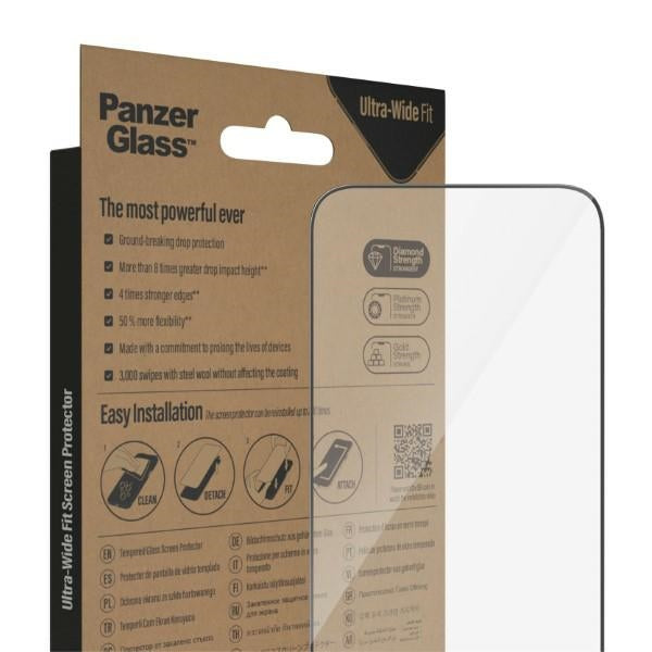 PanzerGlass Ultra-Wide Fit antibacterial tempered glass for iPhone 14 Pro Max