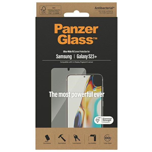 PanzerGlass Ultra-Wide Fit tempered glass for Samsung Galaxy S23+