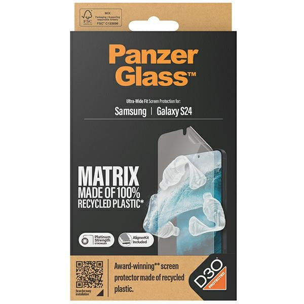 PanzerGlass Ultra-Wide Fit tempered glass with D3O® with applicator for Samsung Galaxy S24