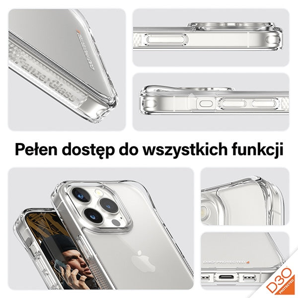 PanzerGlass Bundle 3in1 set transparent case + foil + camera cover for iPhone 15 Pro Max