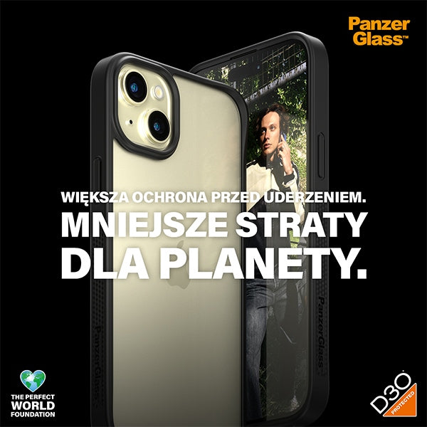 PanzerGlass ClearCase Case for iPhone 15 Plus / 14 Plus with Military Grade Certification - Clear &amp; Black
