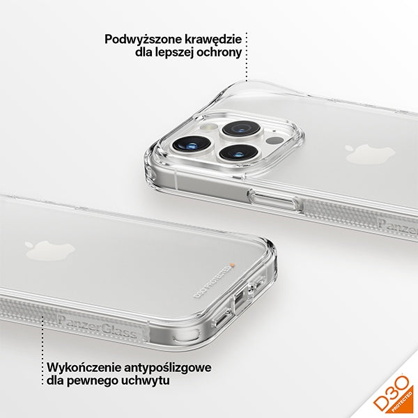 PanzerGlass HardCase with D3O and Military Grade certification for iPhone 15 Pro - transparent