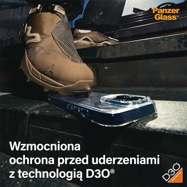 PanzerGlass HardCase with MagSafe with D3O and Military Grade Certified for iPhone 15 Pro Max - Transparent