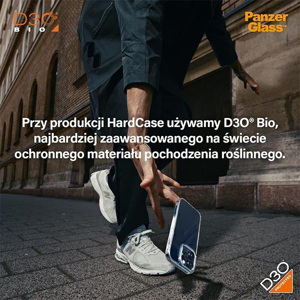 PanzerGlass HardCase with MagSafe with D3O and Military Grade Certified for iPhone 15 Pro Max - Transparent