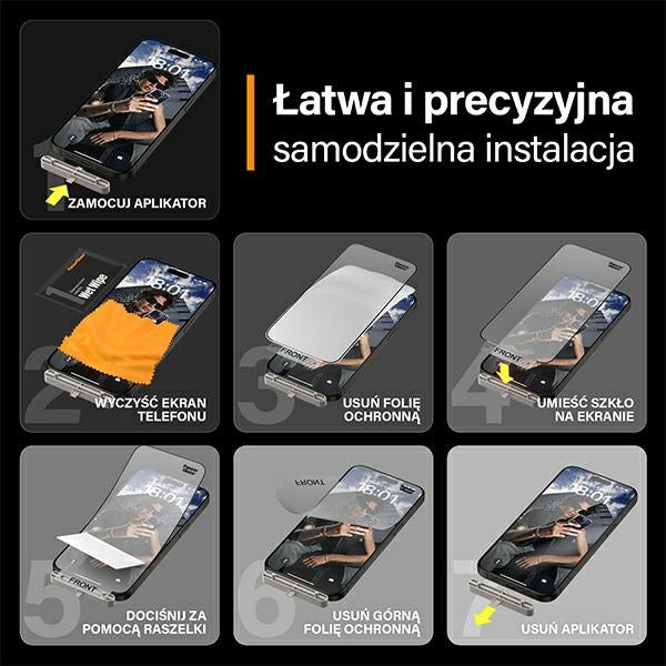 PanzerGlass Matrix Ultra-Wide-Fit hybrid glass for iPhone 15 Pro Max with positioner