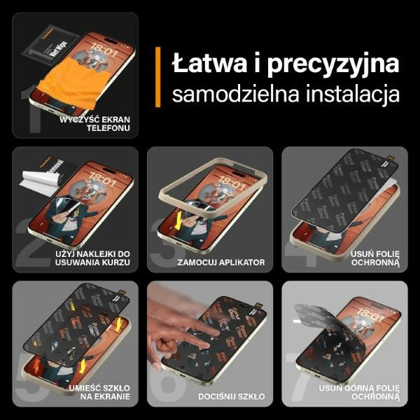 PanzerGlass Ultra-Wide Fit Tempered Glass with Glare and Blue Light Filter with Positioner for iPhone 15 Plus