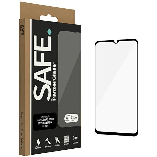SAFE by PanzerGlass Tempered Glass for Samsung Galaxy A13 / A23 / M13 / M23 5G / A23 5G - with Black Frame