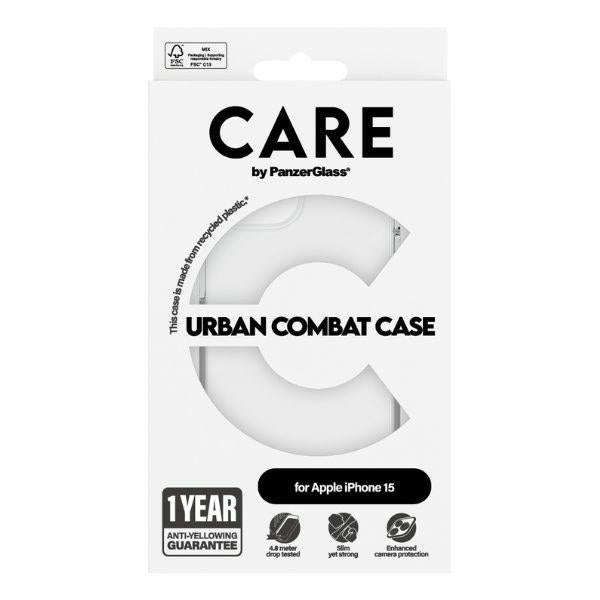 CARE by PanzerGlass Urban Combat Case for iPhone 15 - transparent