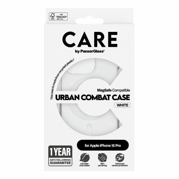 CARE by PanzerGlass Urban Combat Case MagSafe for iPhone 15 Pro - White