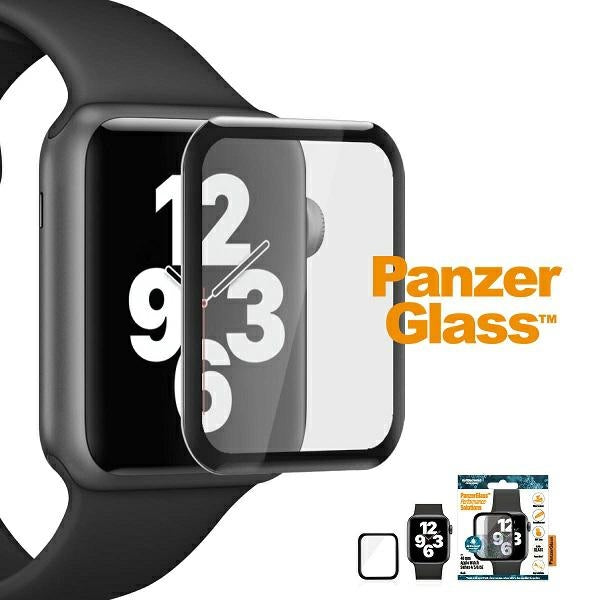PanzerGlass Curved Antibacterial Tempered Glass for Apple Watch 4/5/6/SE - 40mm - Black