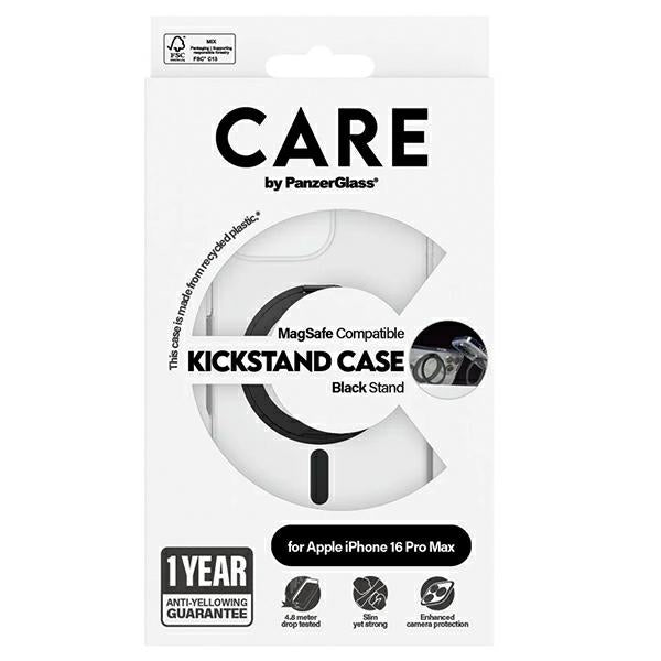 CARE by PanzerGlass Feature Kickstand Case iPhone 16 Pro Max 6.9" black/black MagSafe 1324