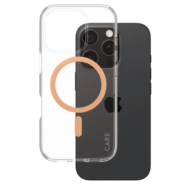 CARE by PanzerGlass Flagship Case iPhone 16 Pro 6.3" Peachy MagSafe 1374