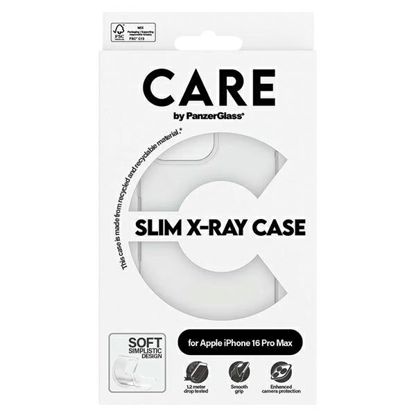 CARE by PanzerGlass X-Ray Soft Basic Case iPhone 16 Pro Max 6.9" Clear/Transparent 1444