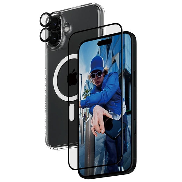 PanzerGlass Bundle 3in1 iPhone 16 Plus 6.7" D3O Hardcase + Screen Protector UWF+ Lens B1293+2863+1283