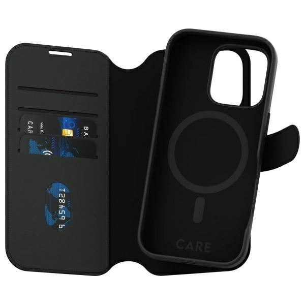 CARE by PanzerGlass Feature Tango 2in1 Wallet MagSafe Case for iPhone 16 Pro - Black