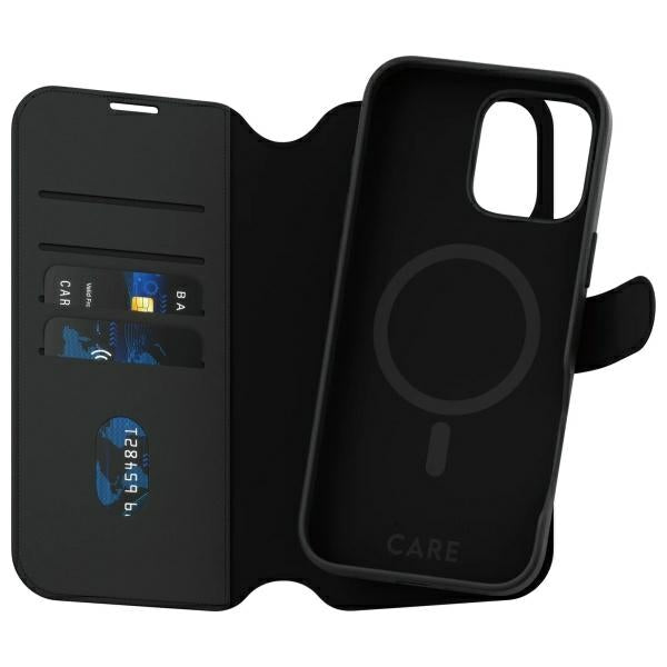 CARE by PanzerGlass Feature Tango 2in1 Wallet MagSafe Case for iPhone 16 Pro Max - Black