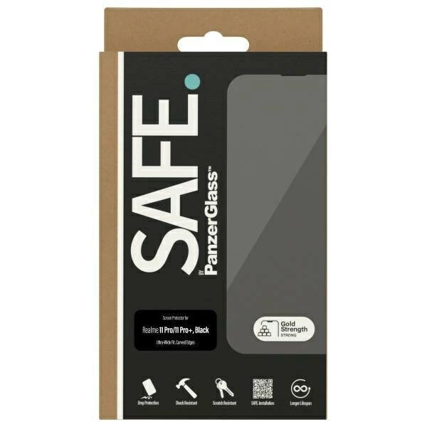 SAFE by PanzerGlass Screen Protection Ultra-Wide Fit Tempered Glass for Realme 11 Pro / 11 Pro+ - Black