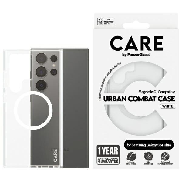 CARE by PanzerGlass Flagship QI Case for SamsUng Galaxy S24 Ultra - transparent