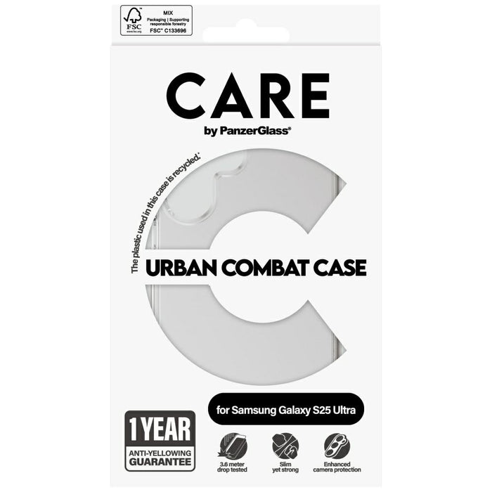 CARE by PanzerGlass Flagship Urban Combat Case for Samsung Galaxy S25 Ultra - Clear