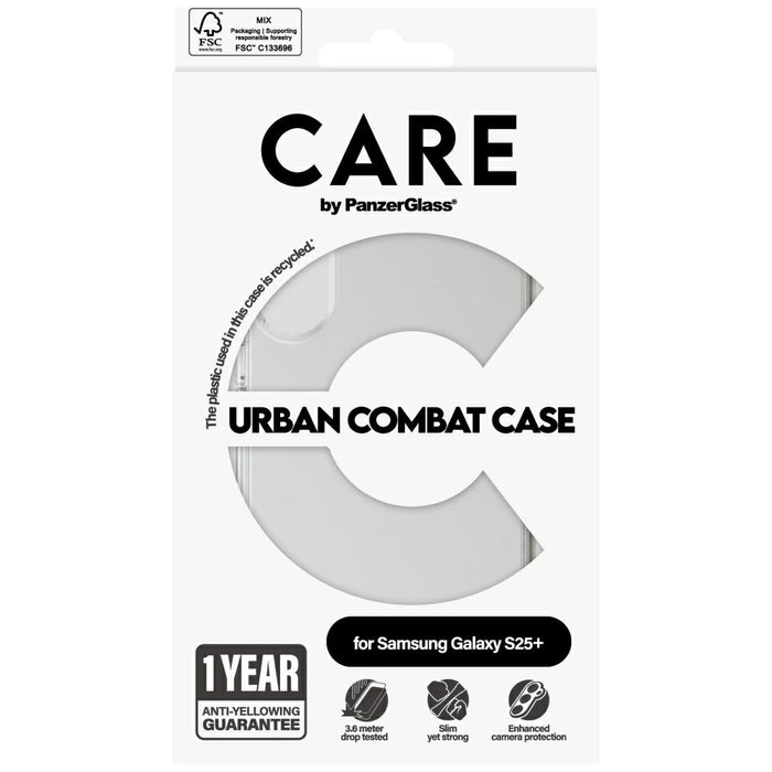 CARE by PanzerGlass Flagship Urban Combat Case for Samsung Galaxy S25+ - Transparent