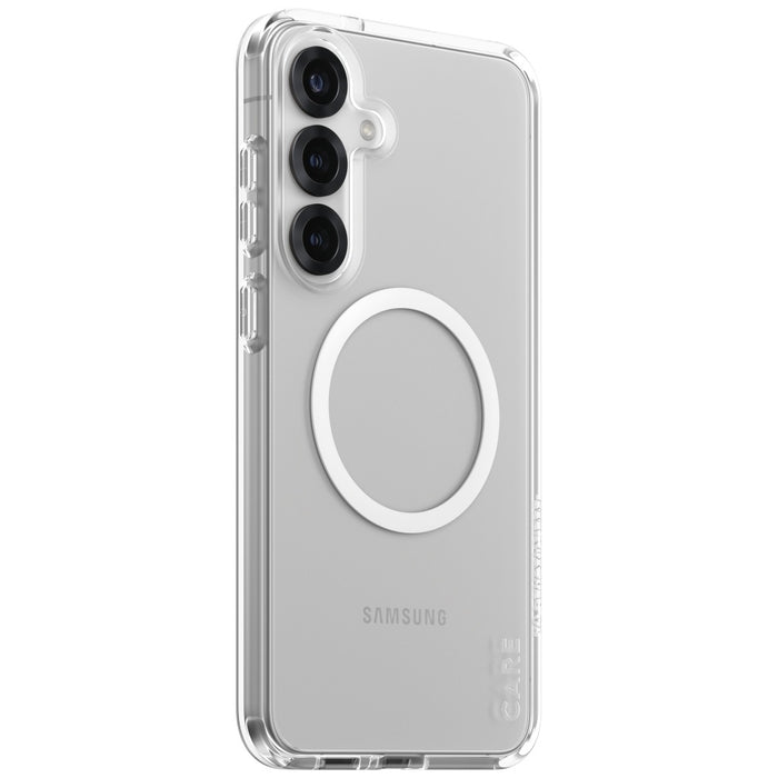 CARE by PanzerGlass Flagship Urban Combat White QI Case for Samsung Galaxy S25+ - Transparent