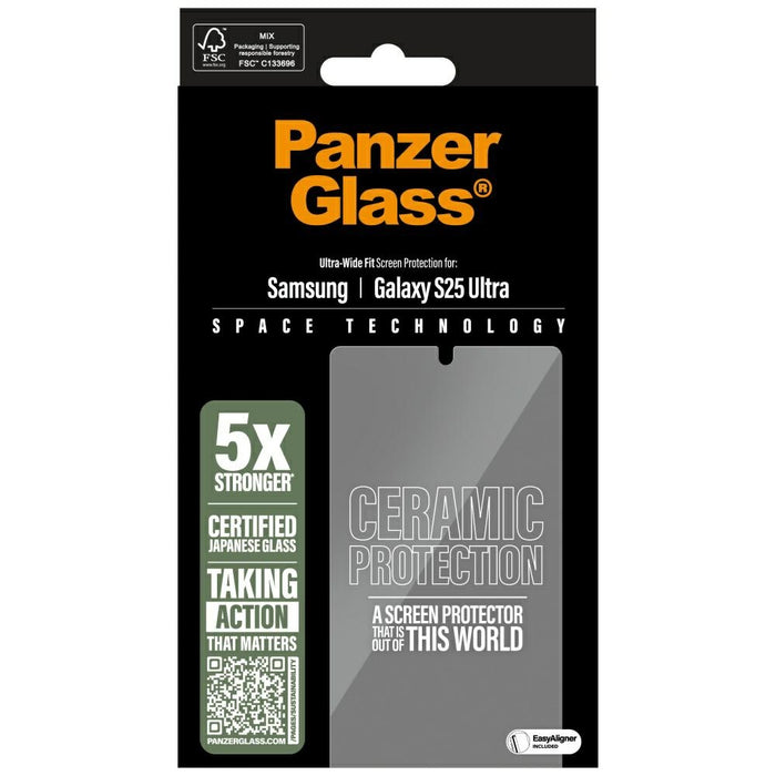 PanzerGlass Ultra-Wide Fit Ceramic Glass for Samsung Galaxy S25 Ultra
