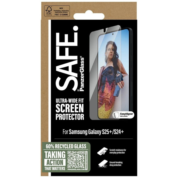 SAFE by PanzerGlass Ultra-Wide Fit Tempered Glass for Samsung Galaxy S25+