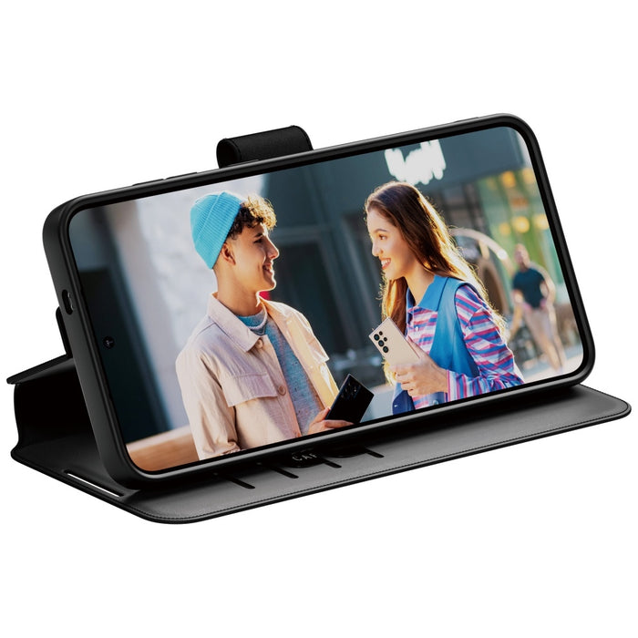 CARE by PanzerGlass Feature Wallet Kickstand Case for Samsung Galaxy S25+ - Black