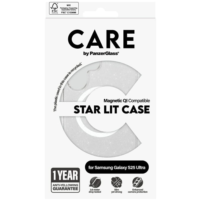CARE by PanzerGlass Flagship Urban Combat StarLight White QI Case for Samsung Galaxy S25 Ultra - Transparent