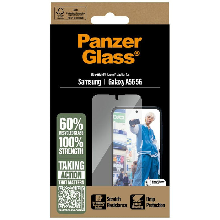 PanzerGlass Ultra-Wide Fit Tempered Glass for Samsung Galaxy A56 5G