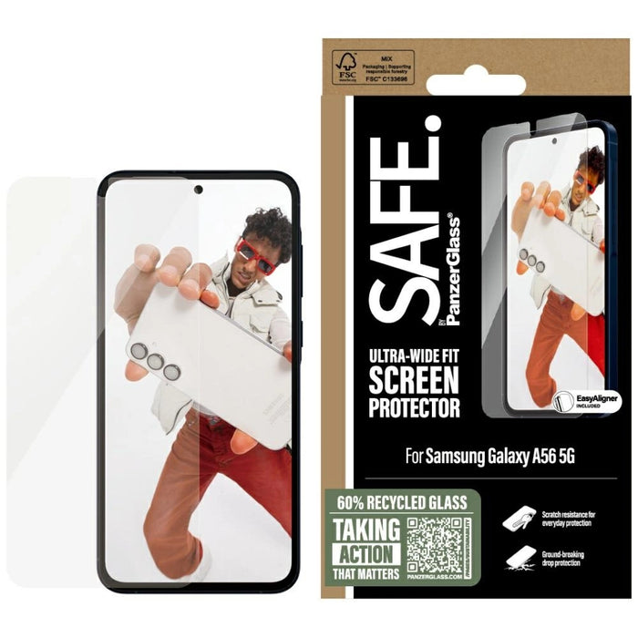 SAFE by PanzerGlass Ultra-Wide Fit Tempered Glass for Samsung Galaxy A56 5G