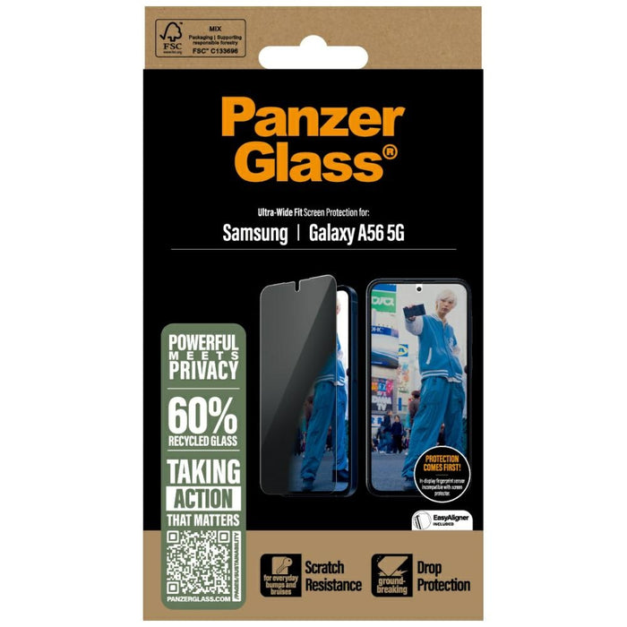 PanzerGlass Ultra-Wide Fit Privacy Glass for Samsung Galaxy A56 5G