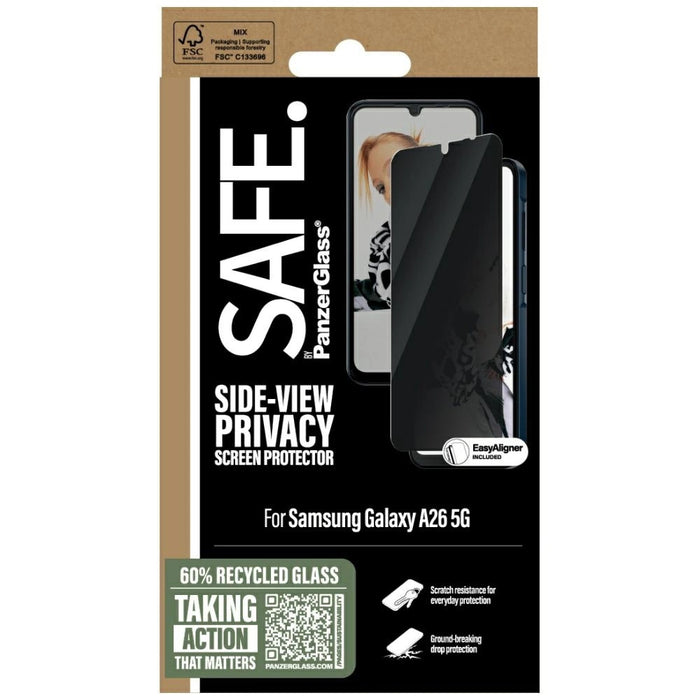 SAFE by PanzerGlass Ultra-Wide Fit Privacy Glass for Samsung Galaxy A26 5G - Clear