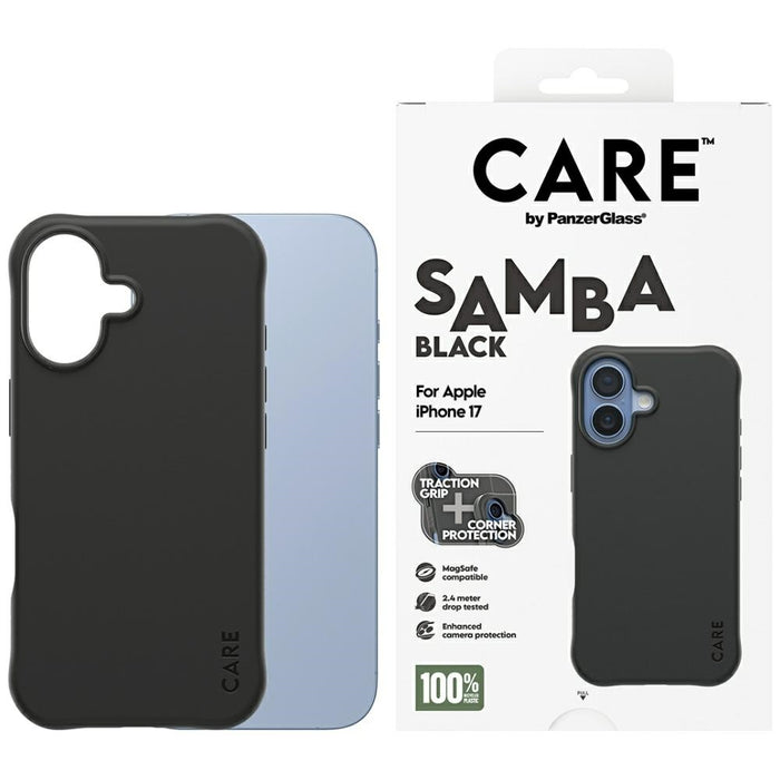 CARE by PanzerGlass Fashionable Samba MagSafe Case for iPhone 17 - Black