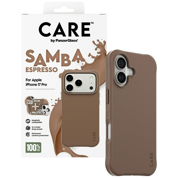CARE by PanzerGlass Fashionable Samba MagSafe Case for iPhone 17 Pro - Brown