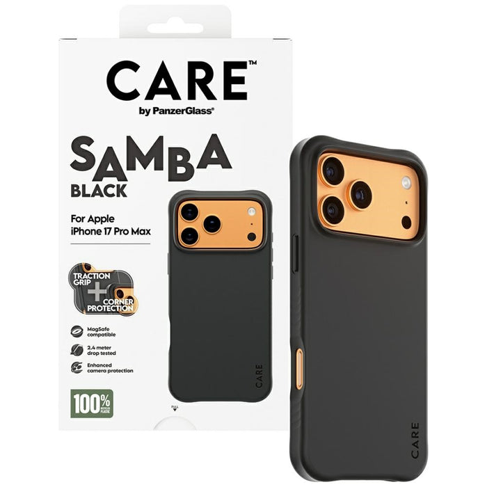 CARE by PanzerGlass Fashionable Samba MagSafe Case for iPhone 17 Pro Max - Black