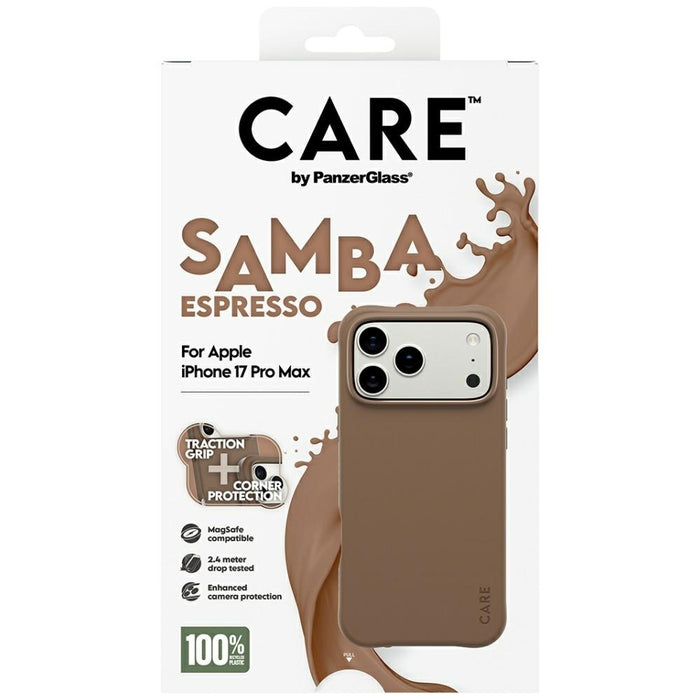 CARE by PanzerGlass Fashionable Samba MagSafe Case for iPhone 17 Pro Max - Brown