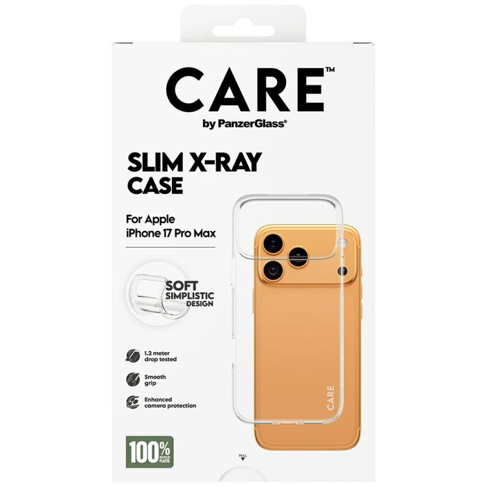 CARE by PanzerGlass Fashionable X-Ray Soft Basic Case for iPhone 17 Pro Max - Transparent