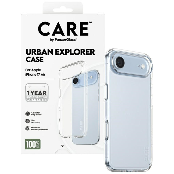 CARE by PanzerGlass Flagship Urban Explorer Case w. Clear Frame for iPhone Air - Transparent