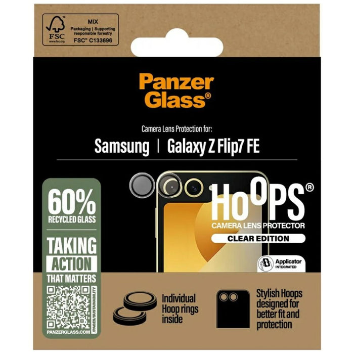 PanzerGlass Hoops Tempered Glass Lens Screen Protector for Samsung Galaxy Z Flip7 FE