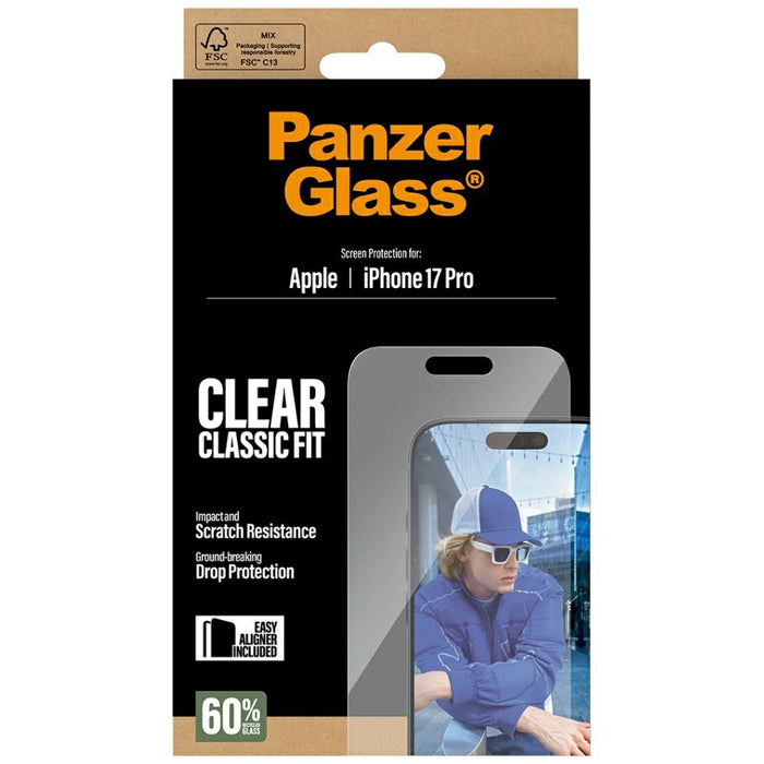 PanzerGlass Classic Fit EasyAligner Tempered Glass pg55915 for iPhone 17 Pro