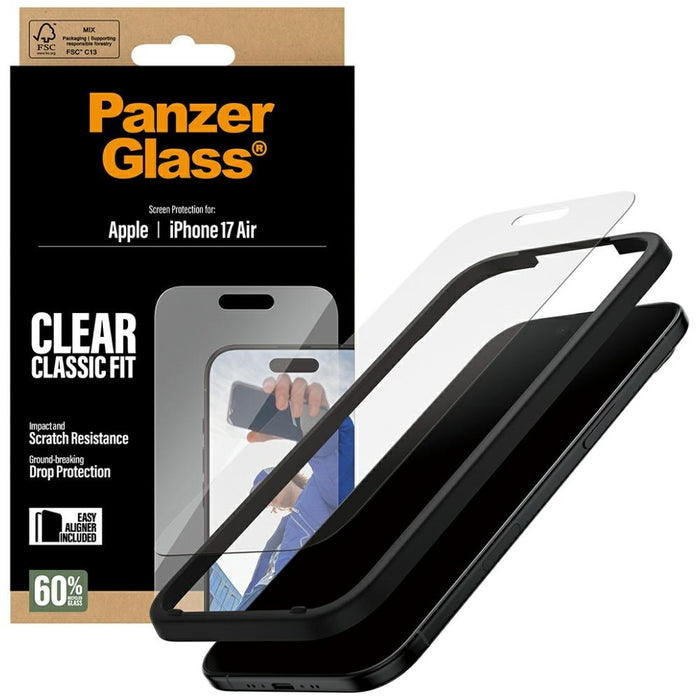 PanzerGlass Classic Fit EasyAligner Tempered Glass for iPhone Air